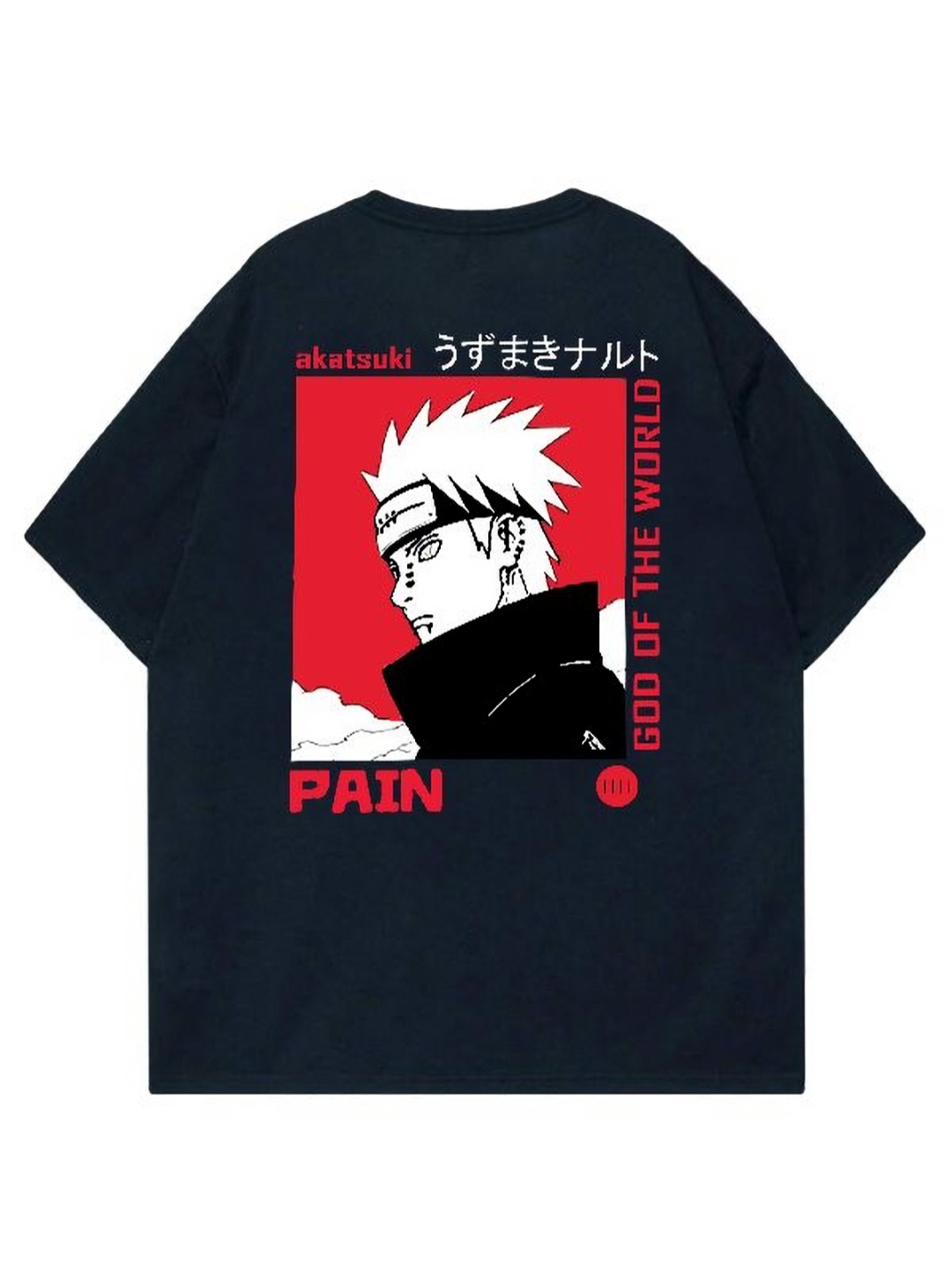 

TABADTOD Men Typography Extended Sleeves T-shirt, Navy blue