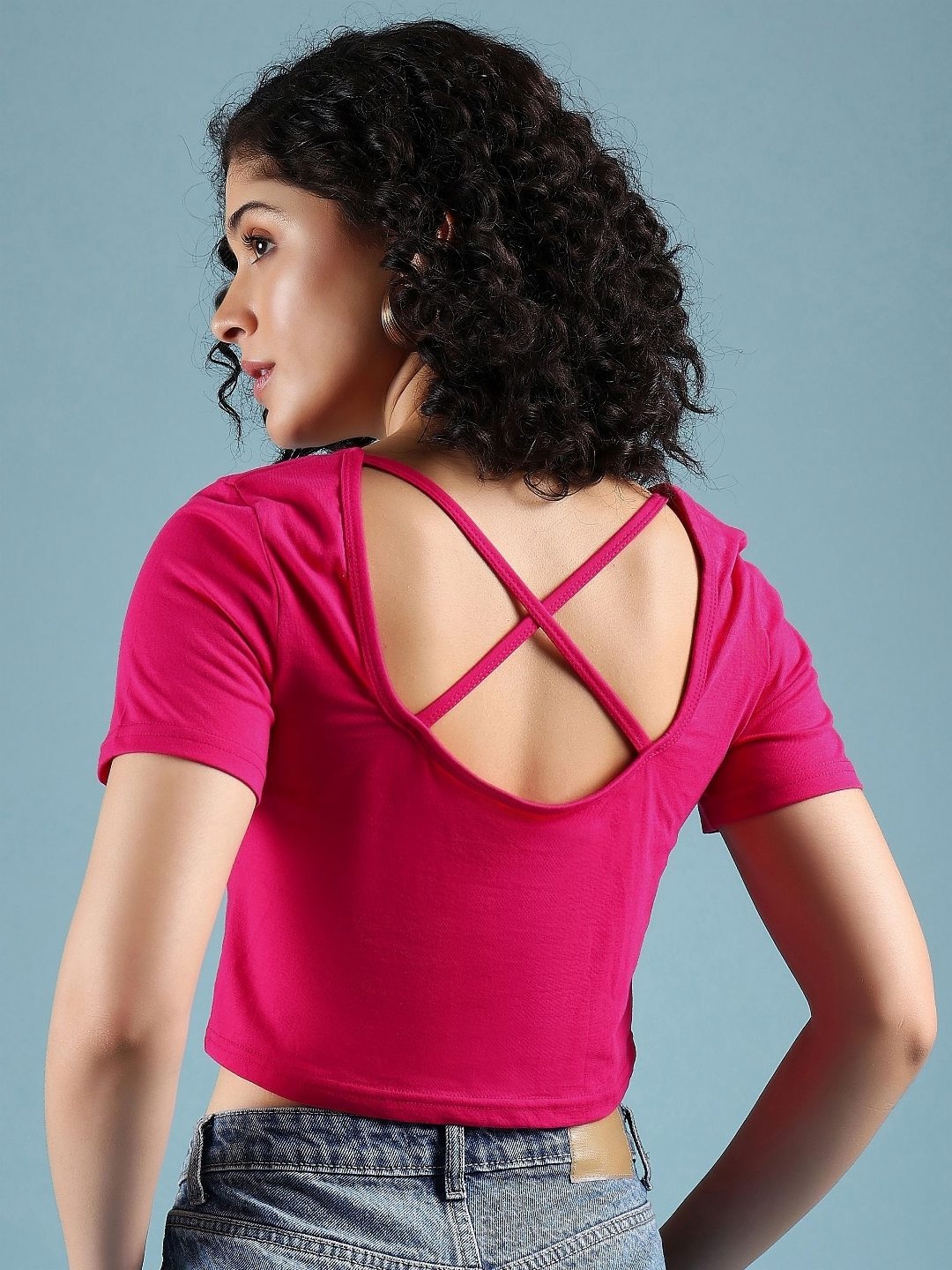 

DressBerry Women Solid Round neck Cotton T-Shirt, Fuchsia