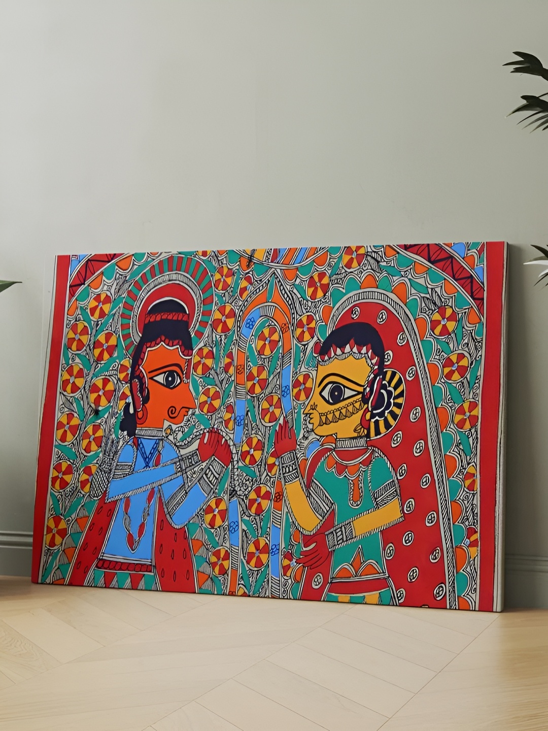 

CLAWCRAFTS Red & Blue Wooden Wall Art
