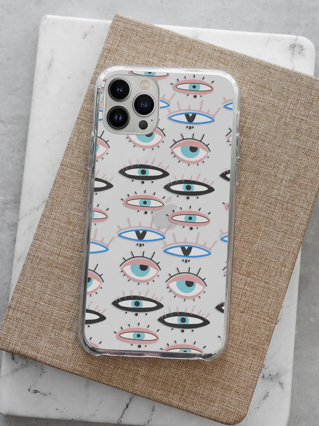 

macmerise Geometric Printed iPhone 13 Pro Max Back Case Mobile Accessories, White