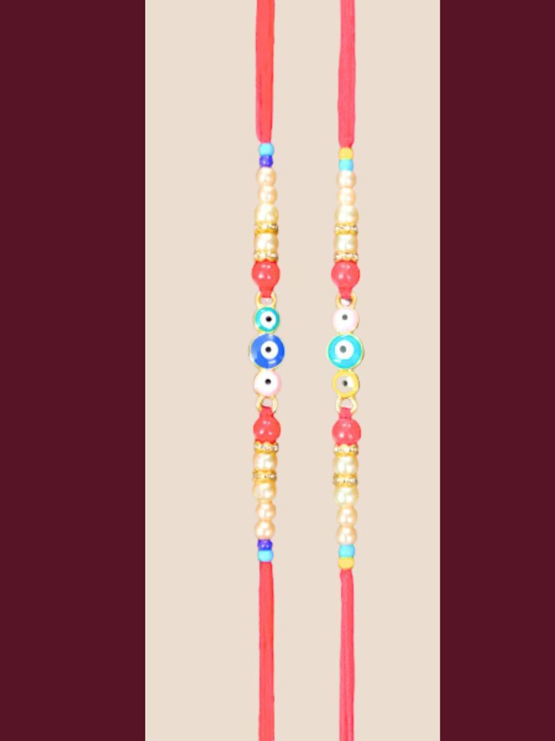 

PUFFSMART Thread Rakhi, Red