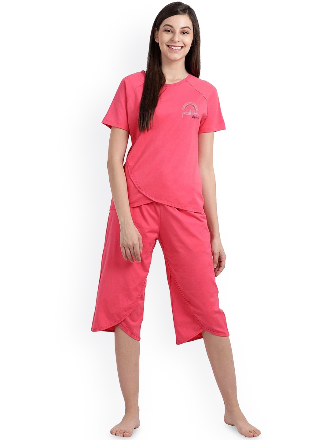 

shyaway Women Printed Night suit, Pink
