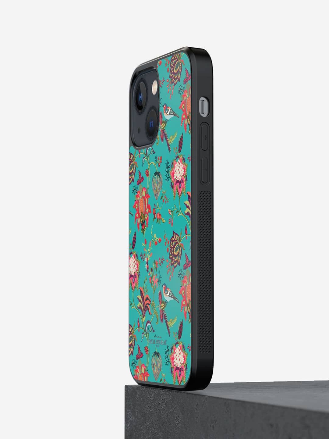 

macmerise Floral Printed iPhone 13 Mini Back Case Mobile Accessories, Blue