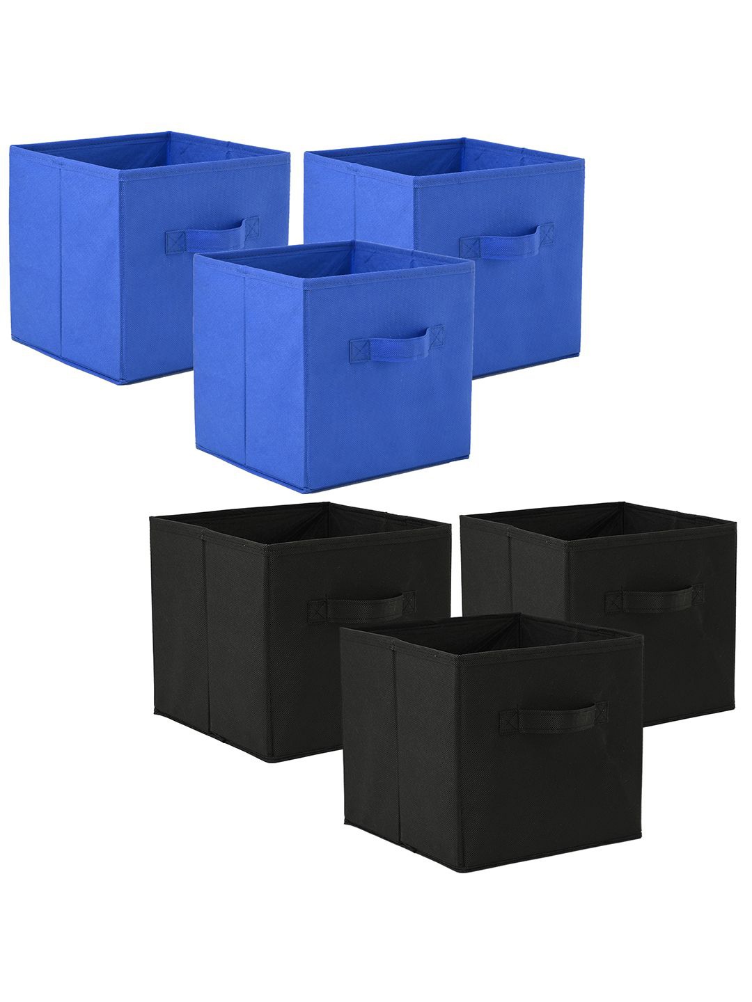 

Kuber Industries Black & Blue 6 Pieces Drawer Organisers