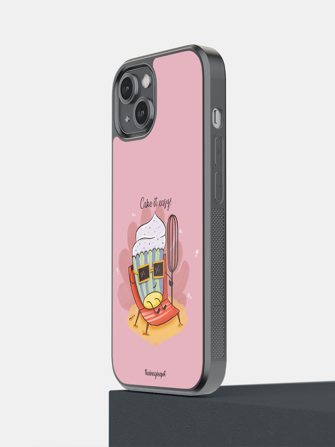 

macmerise Quirky Printed iPhone 14 Back Case Mobile Accessories, Pink