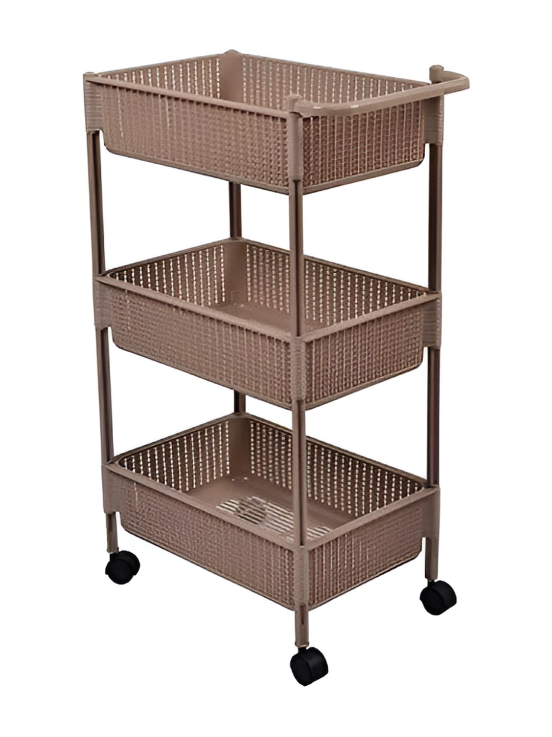 

Nayasa Brown Rope Multipurpose Trolley Basket With Wheels