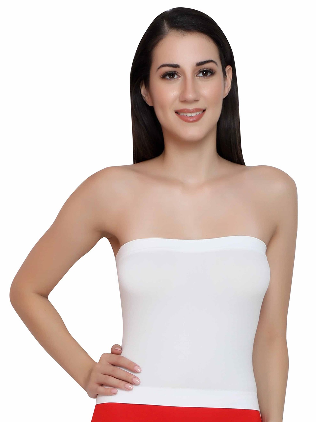 

Glamoras Bandeau Bra Full Coverage, White