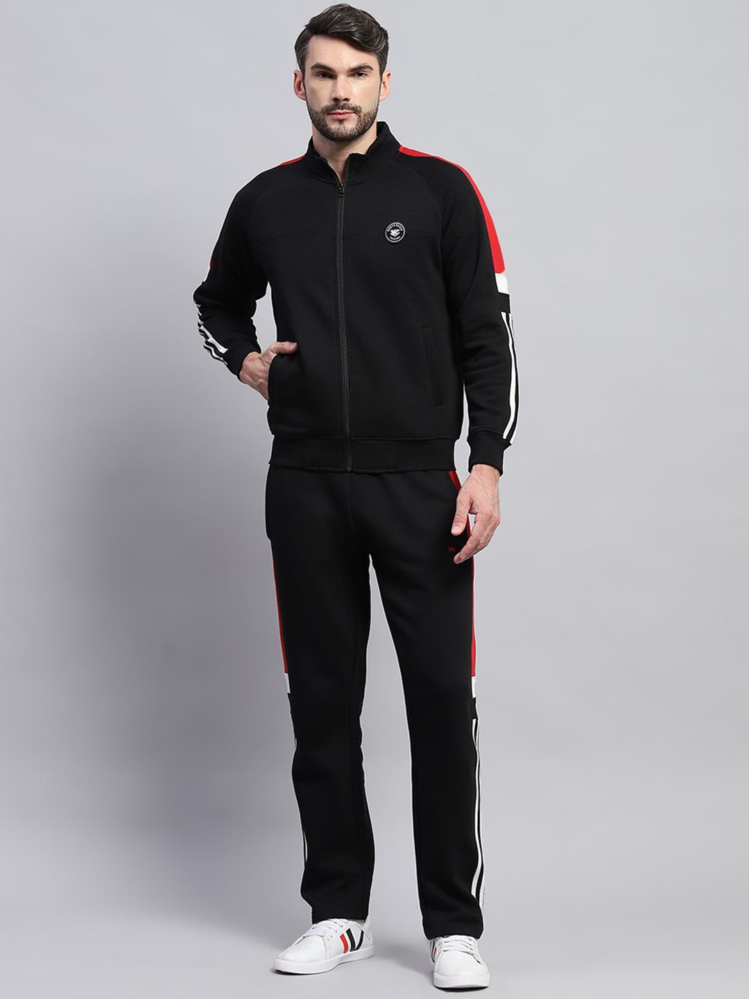 

Monte Carlo Solid Brand Logo Detail Cotton Tracksuits, Black