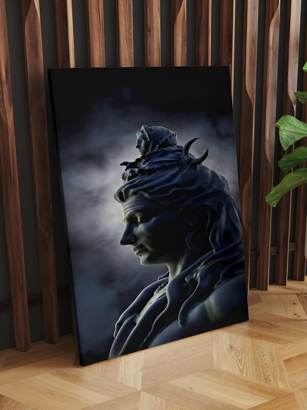 

CLAWCRAFTS Black & Grey Wooden Religious Wall Paintings