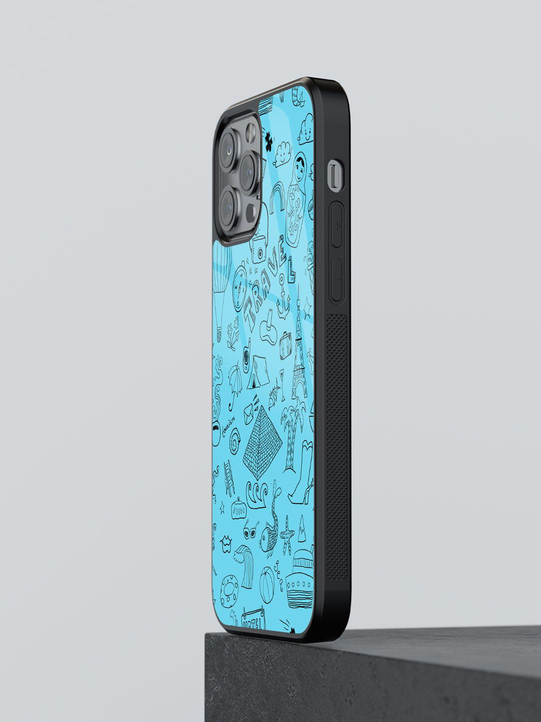 

macmerise Quirky Printed iPhone 13 Pro Back Case Mobile Accessories, Blue