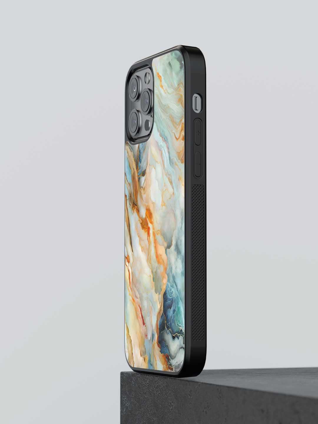 

macmerise Abstract Printed iPhone 13 Pro Back Case Mobile Accessories, Beige