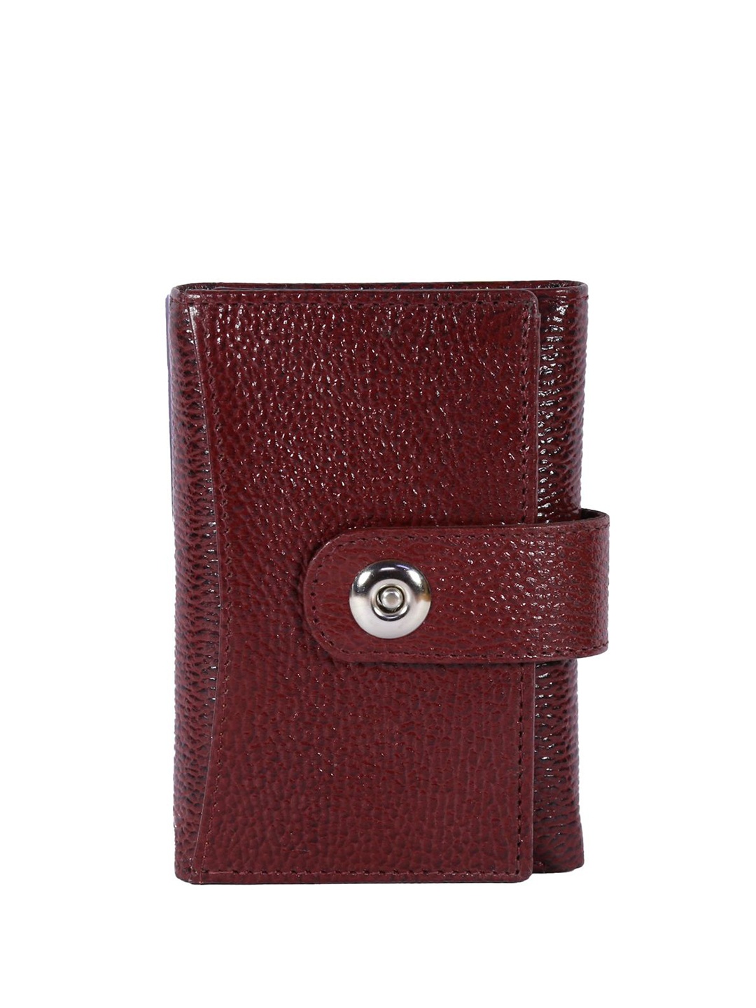 

Style Shoes Women Textured Leather Two Fold Wallet, Brown