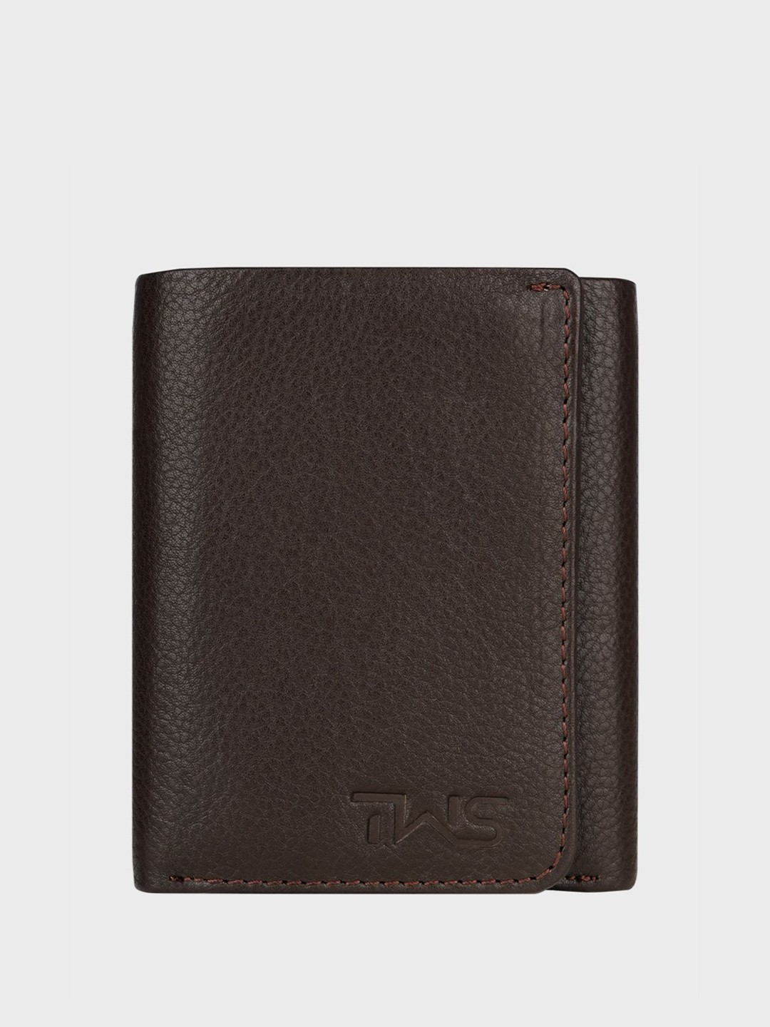 

The Wallet Store Men Leather Three Fold Wallet, Brown