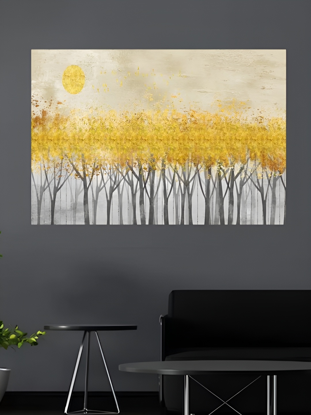 

CLAWCRAFTS Beige & Yellow Wooden Wall Art