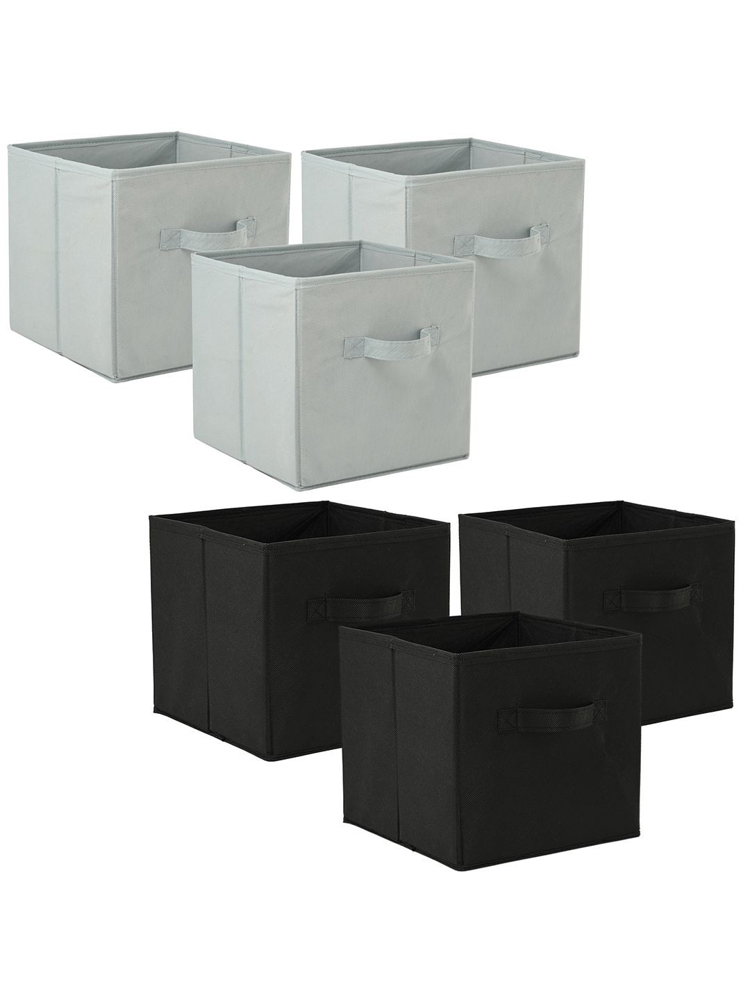

Kuber Industries Black & Grey 6 Pieces Multi-Utility Organisers