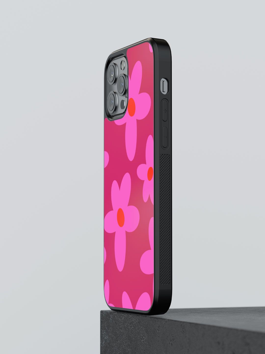 

macmerise Floral Printed iPhone 13 Pro Back Case Mobile Accessories, Pink
