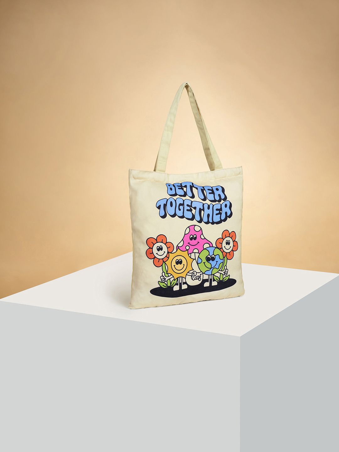 

Forever Glam by Pantaloons Printed Oversized Shopper Hobo Bag, Off white