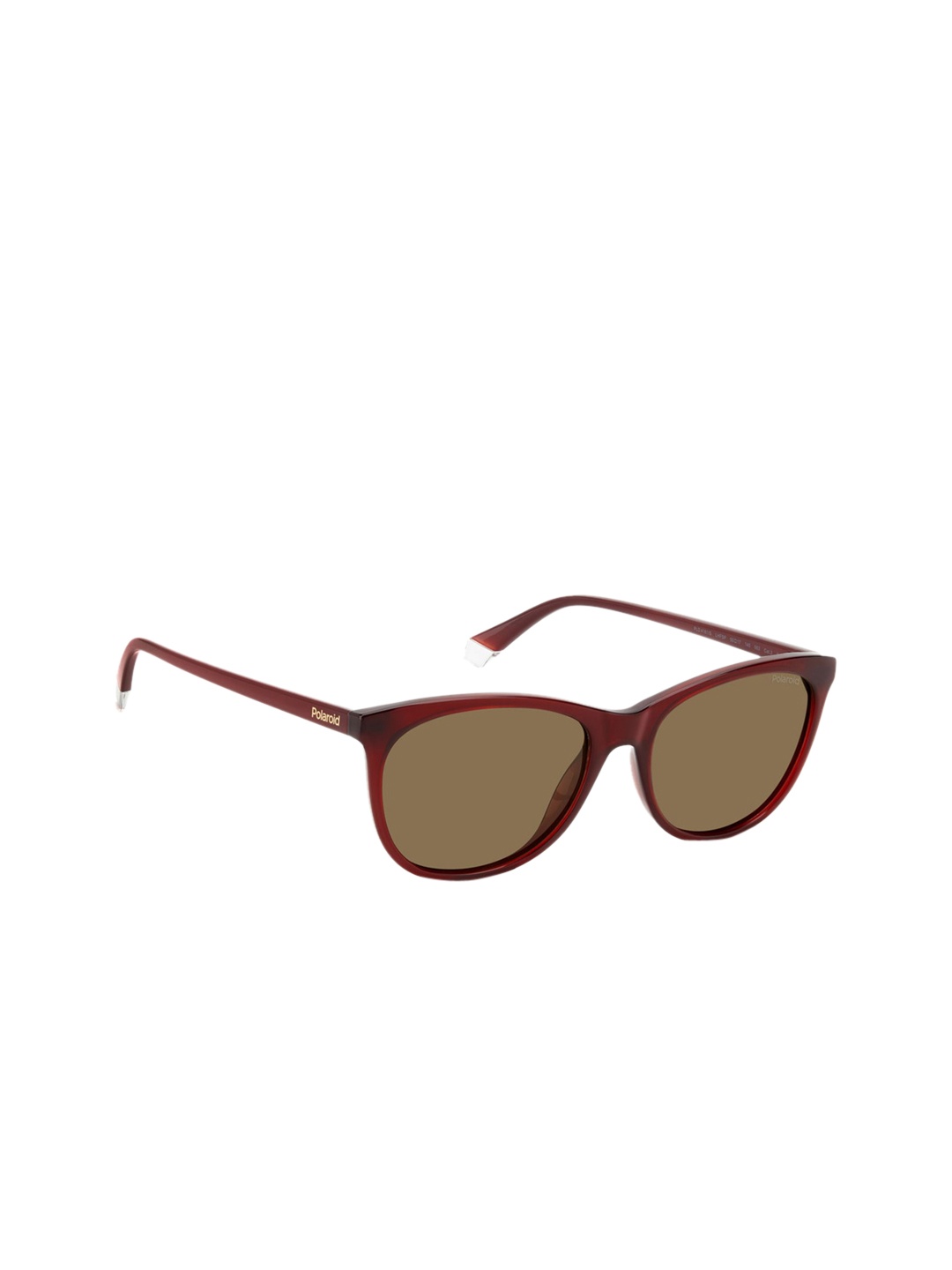 

Polaroid Women Rectangle Sunglasses with UV Protected Lens 206729LHF55SP-Bronze, Brown