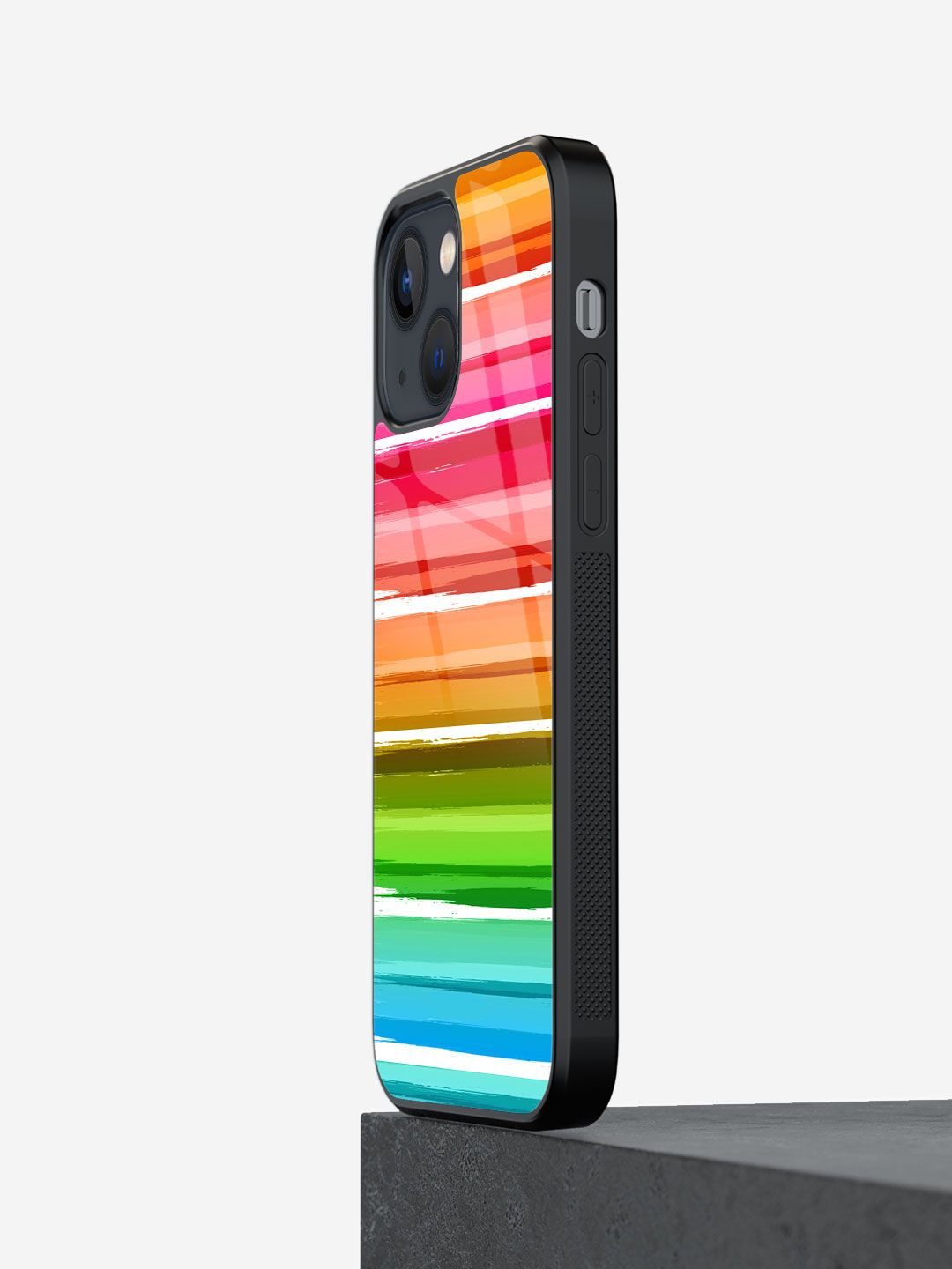 

macmerise Geometric Printed iPhone 13 Back Case Mobile Accessories, Red