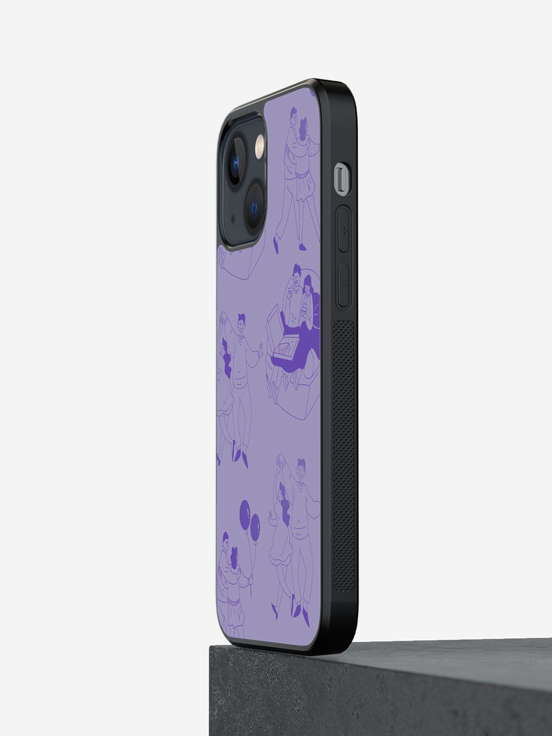 

macmerise Cartoon Characters Printed iPhone 13 Back Case Mobile Accessories, Purple