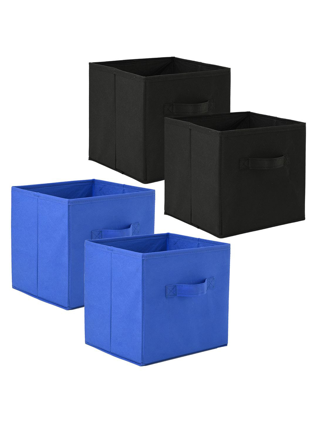 

Kuber Industries Black & Blue 4 Pieces Drawer Organisers