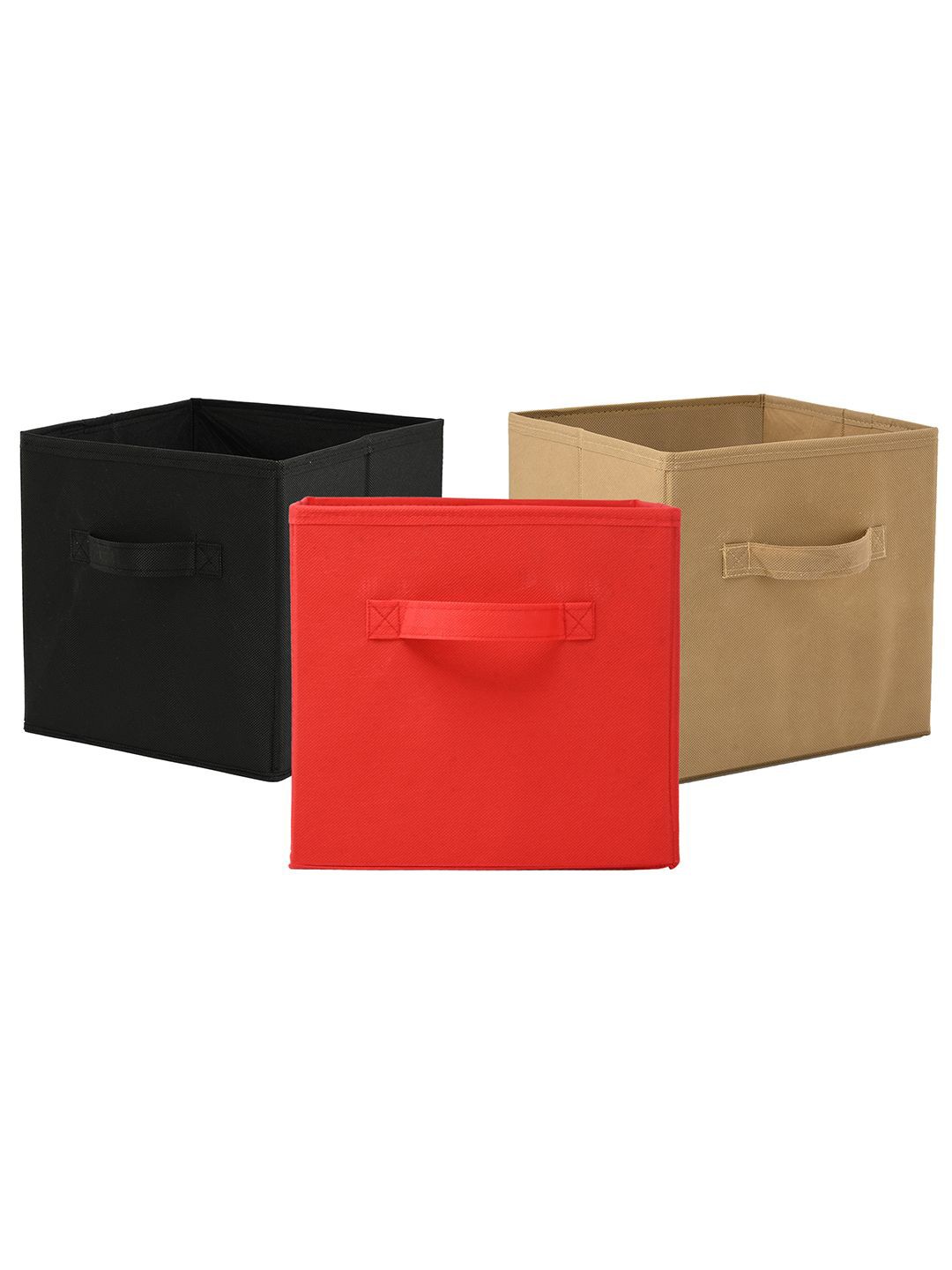 

Kuber Industries Red & Black 3 Pieces Drawer Organiser