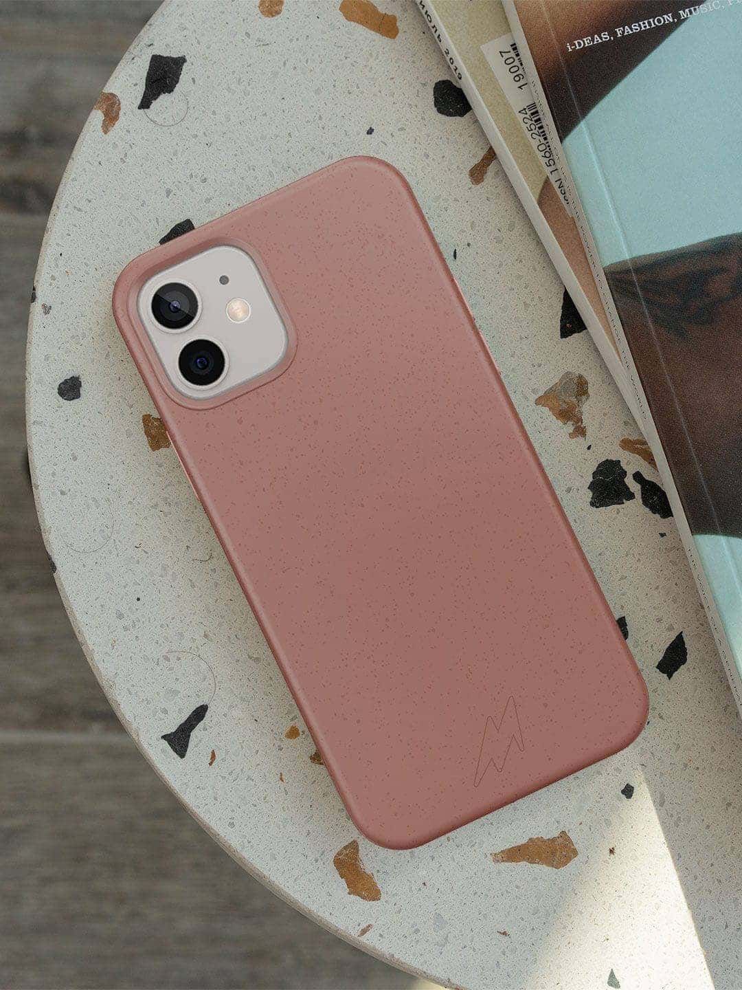 

macmerise Solid Printed iPhone 13 Back Case Mobile Accessories, Peach