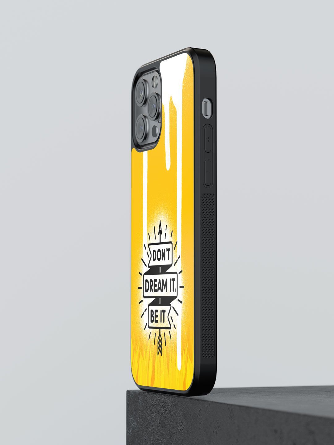 

macmerise Typography Printed iPhone 13 Pro Max Back Case Mobile Accessories, Yellow