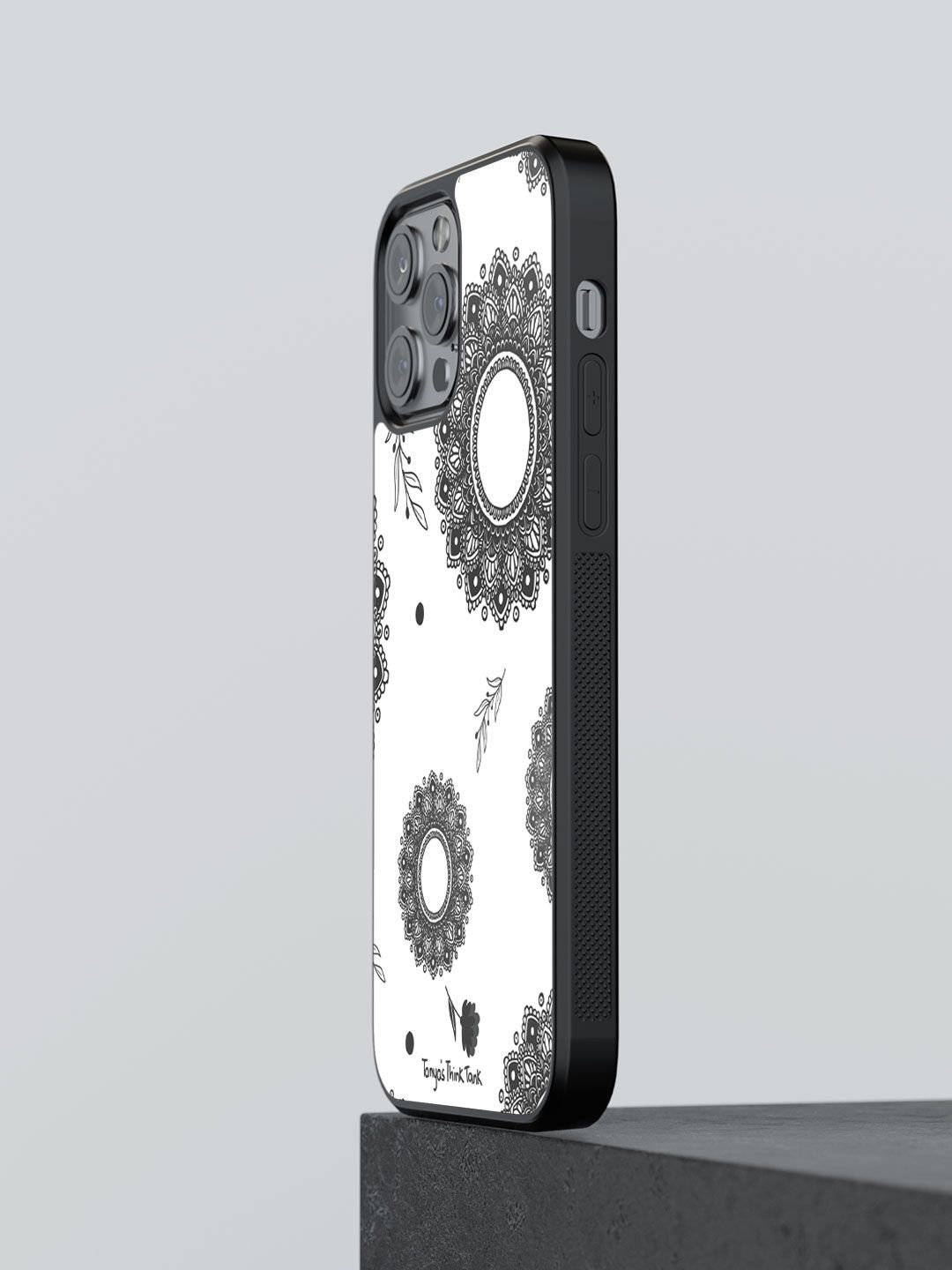 

macmerise Floral Printed iPhone 13 Pro Max Back Case Mobile Accessories, Black
