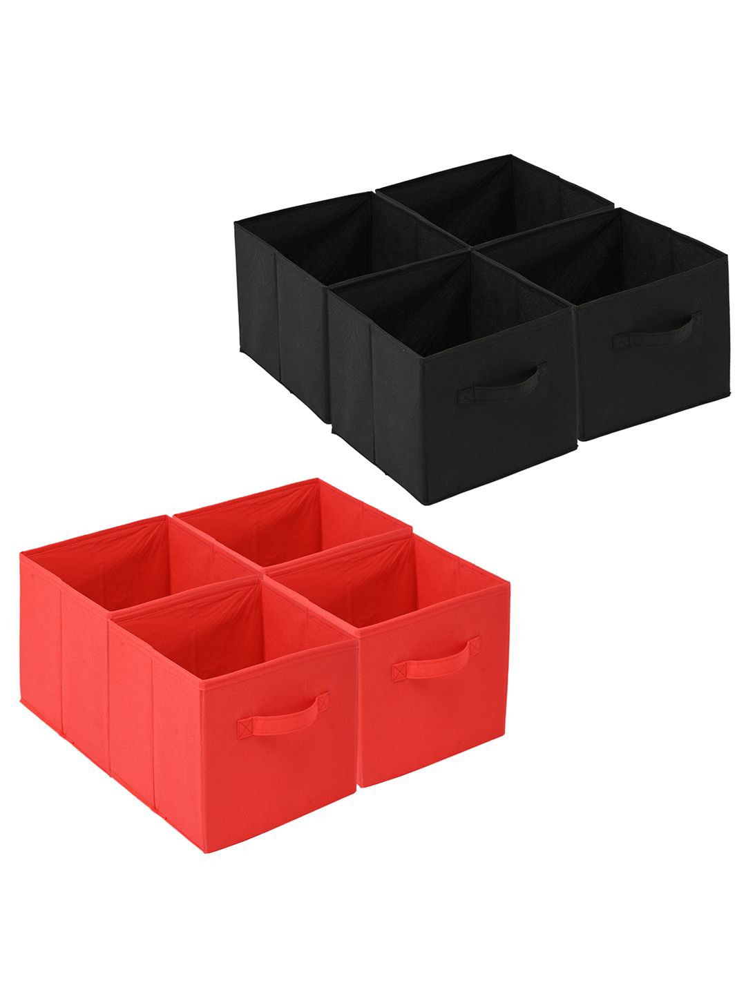

Kuber Industries Red & Black 8 Pieces Drawer Organisers