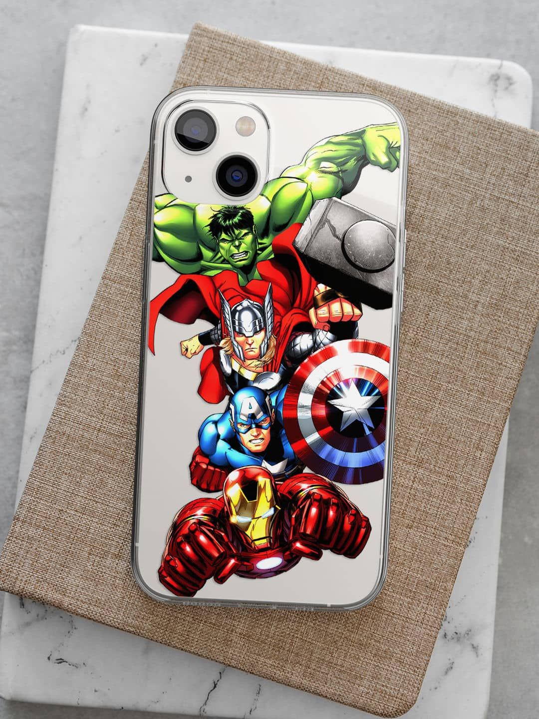 

macmerise Cartoon Characters Printed iPhone 14 Plus Back Case Mobile Accessories, White