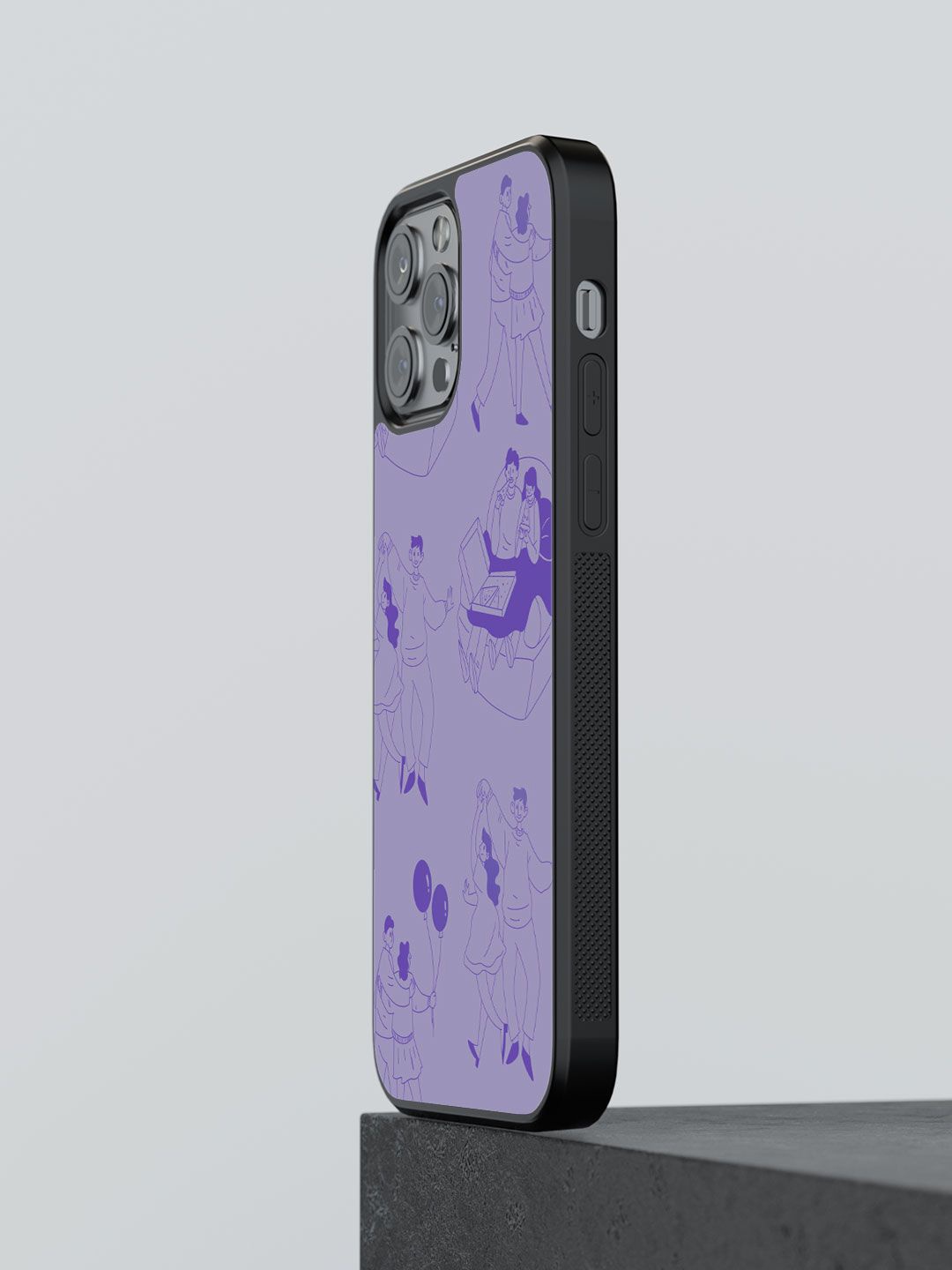 

macmerise Abstract Printed iPhone 13 Pro Back Case Mobile Accessories, Purple