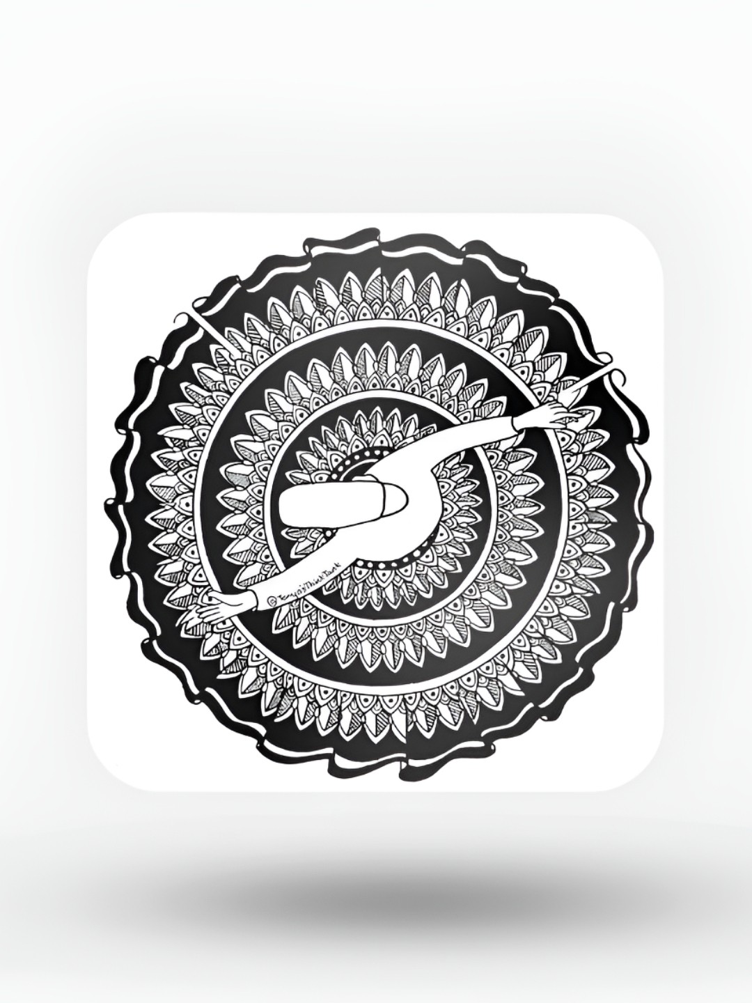 

macmerise Black & White Printed Wooden Coasters