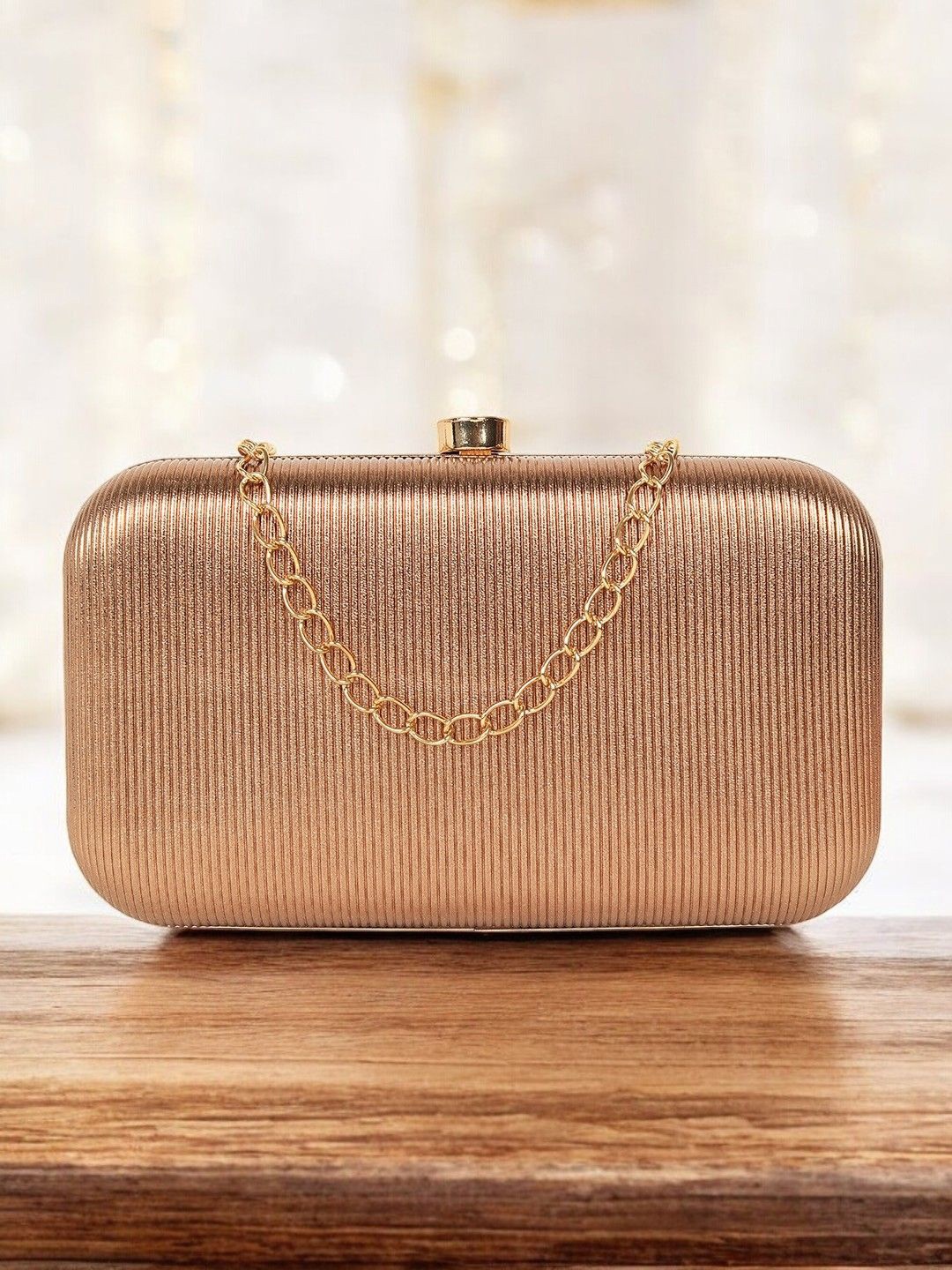 

CRUSSET Embellished Box Clutch, Brown