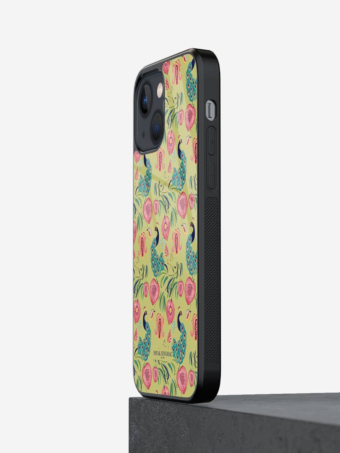 

macmerise Floral Printed iPhone 13 Back Case Mobile Accessories, Yellow