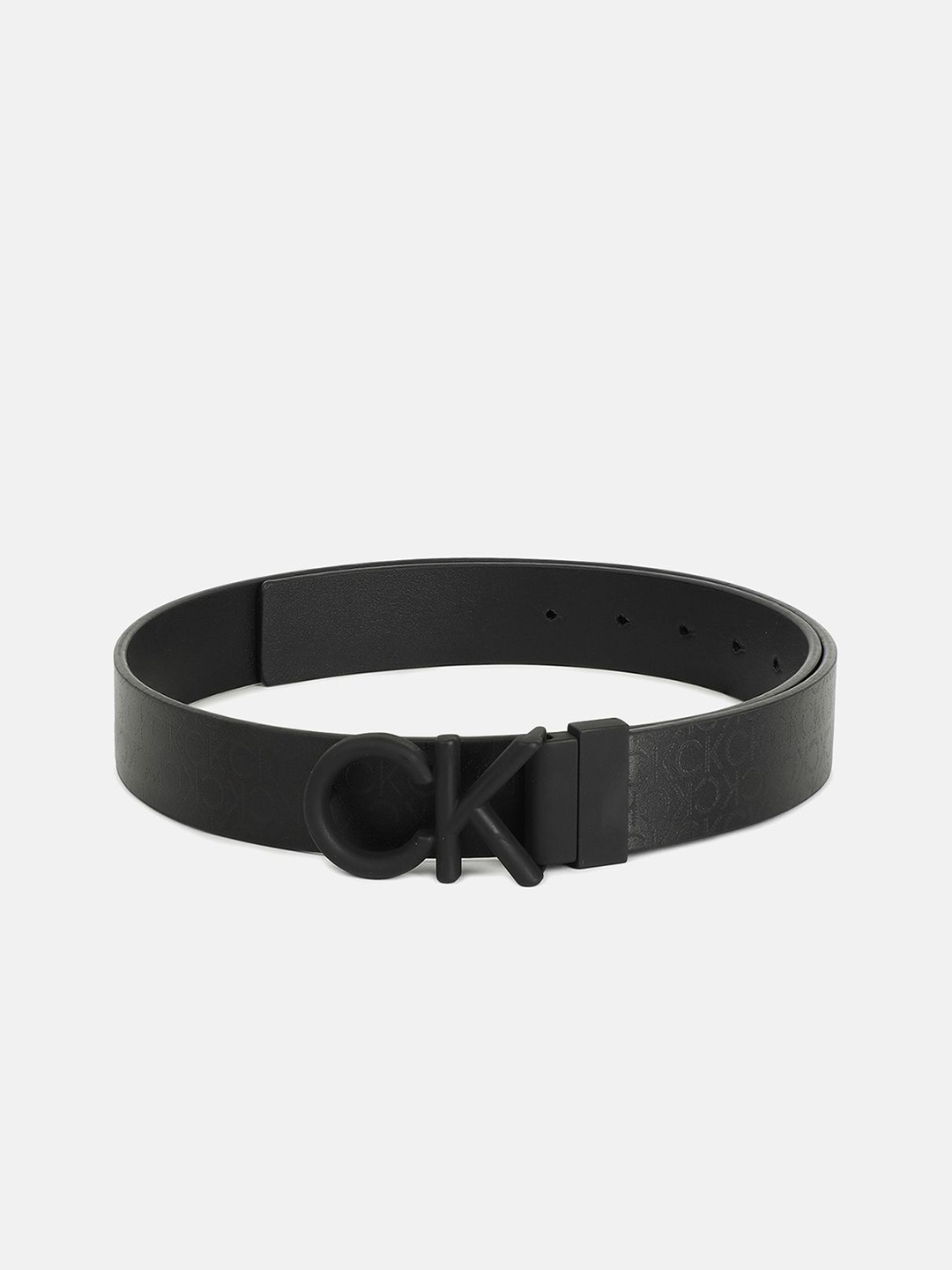 

Calvin Klein Men Textured Leather Push Pin Casual Belt, Black