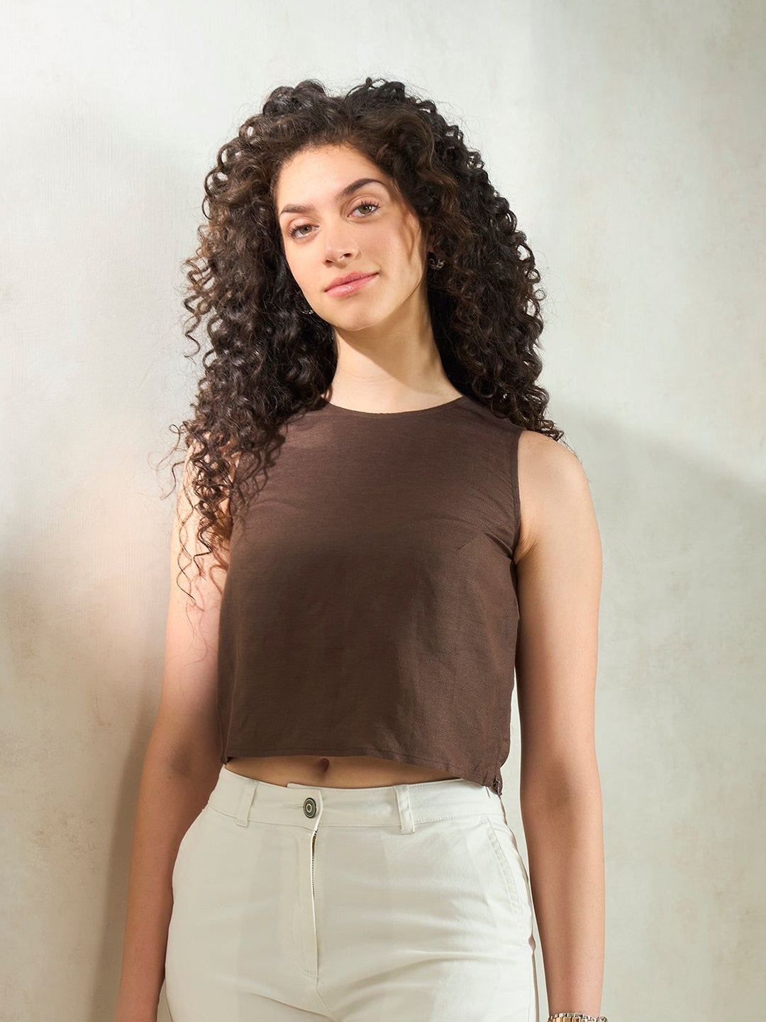 

Virgio Linen Solid Top, Brown
