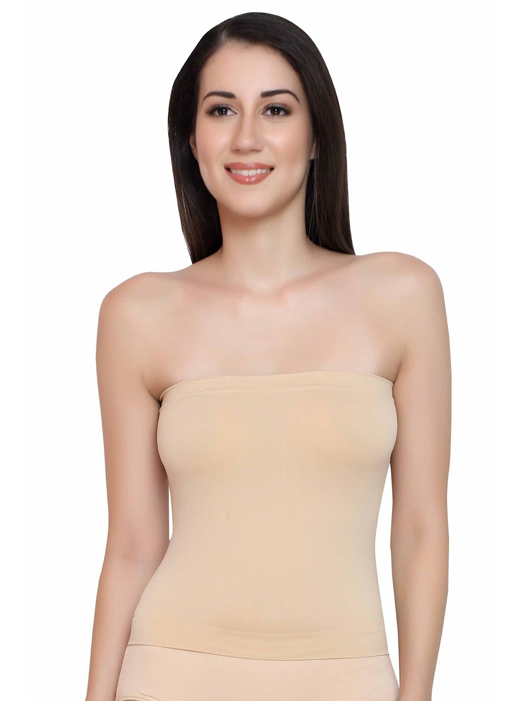 

Glamoras Bandeau Bra Full Coverage, Beige