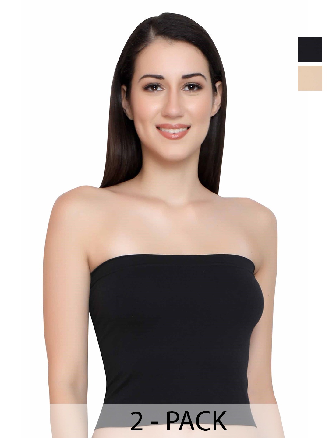 

Glamoras Bandeau Bra Full Coverage, Black