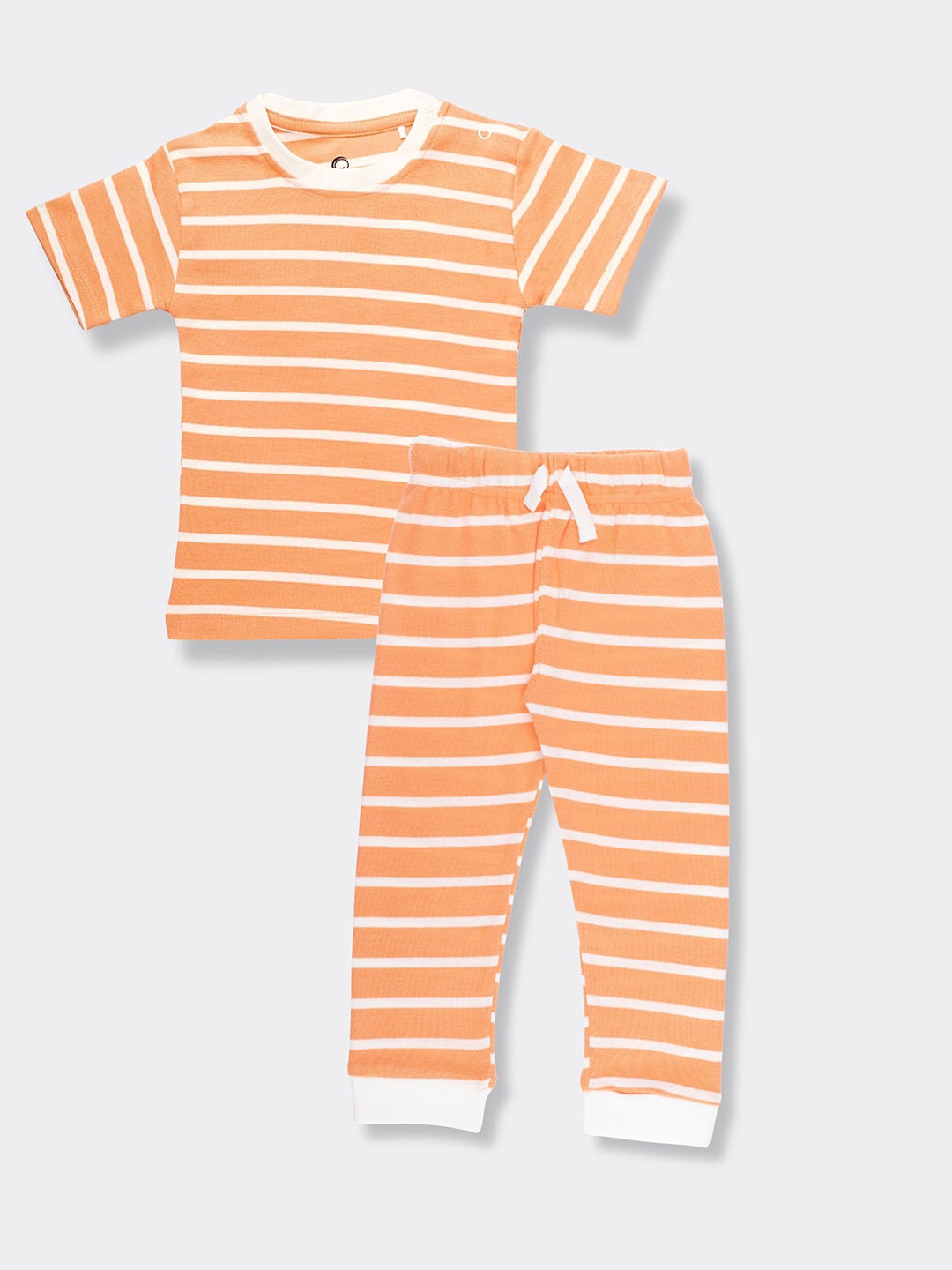 

Orange Sugar Kids Striped Pure Cotton T-shirt With Pyjama