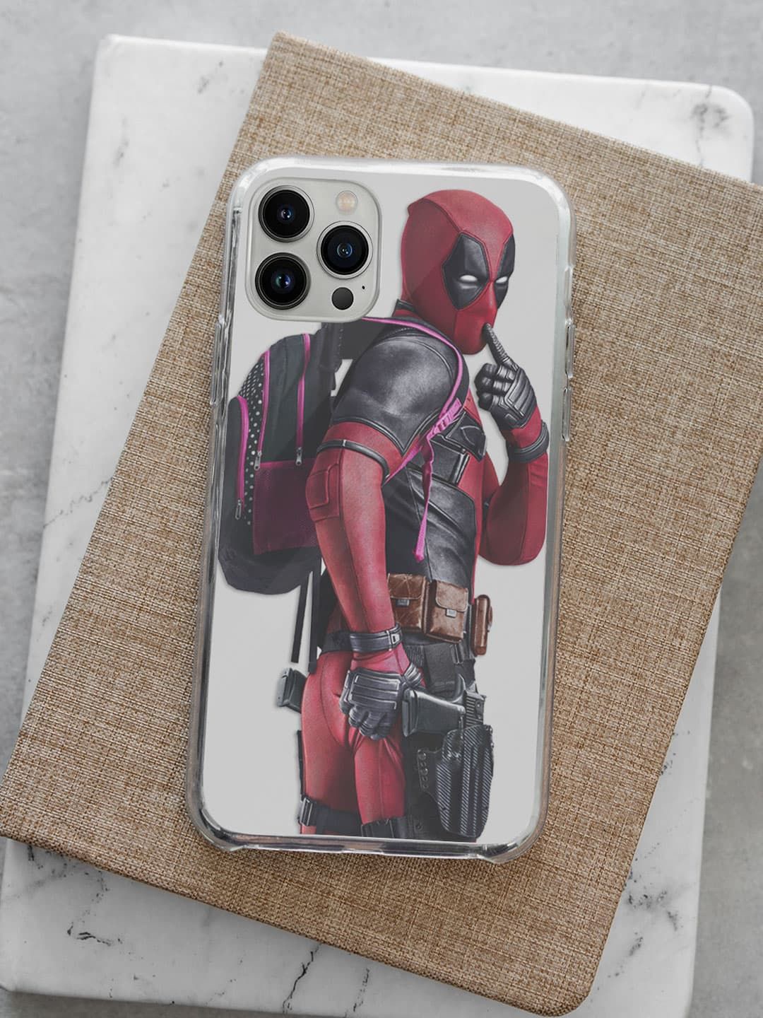 

macmerise Superhero Printed iPhone 13 Pro Max Back Case Mobile Accessories, Black