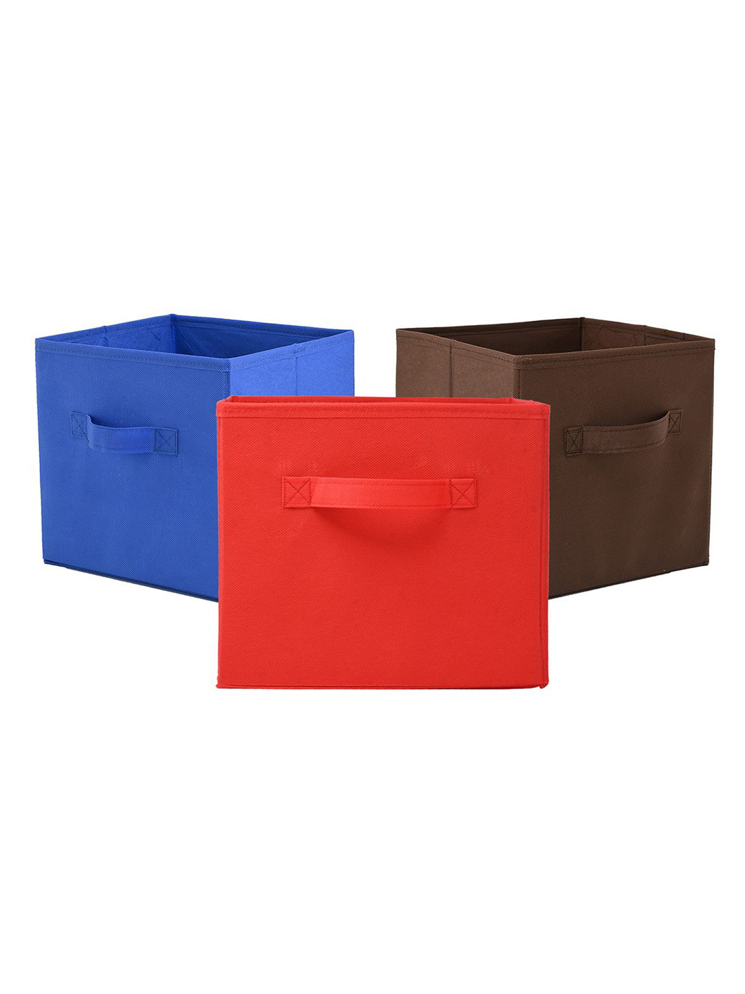 

Kuber Industries Red & Brown 3 Pieces Drawer Organisers
