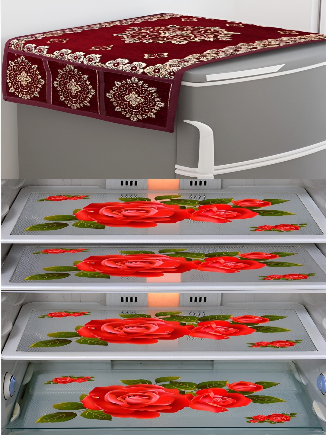 

Dakshya Industries Maroon & Red 5 Pieces Printed Appliance Covers