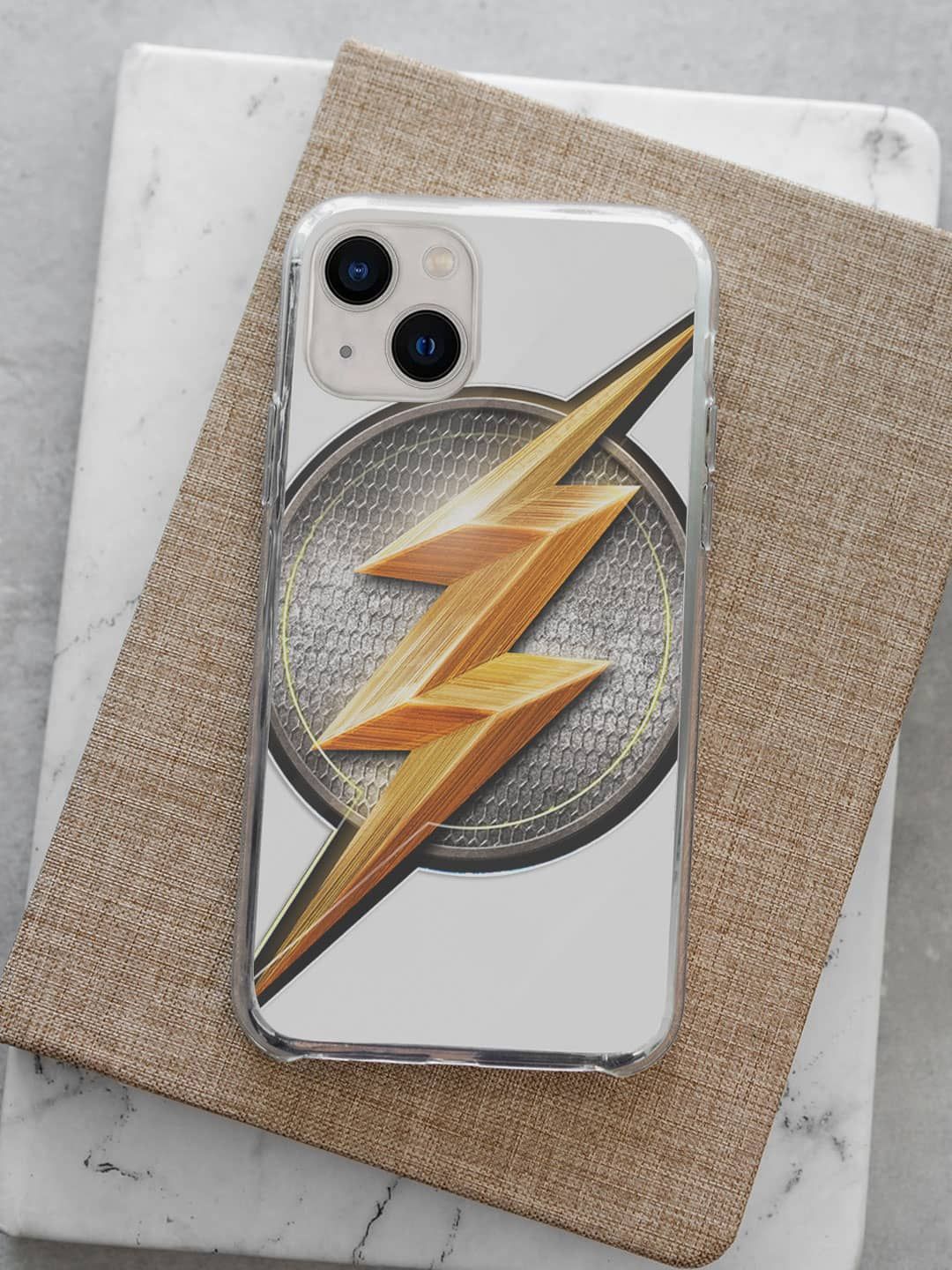 

macmerise Superhero Printed iPhone 13 Back Case Mobile Accessories, Gold