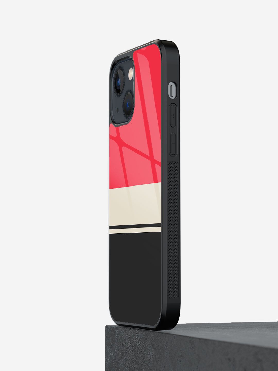 

macmerise Geometric Printed iPhone 13 Mini Back Case Mobile Accessories, Red