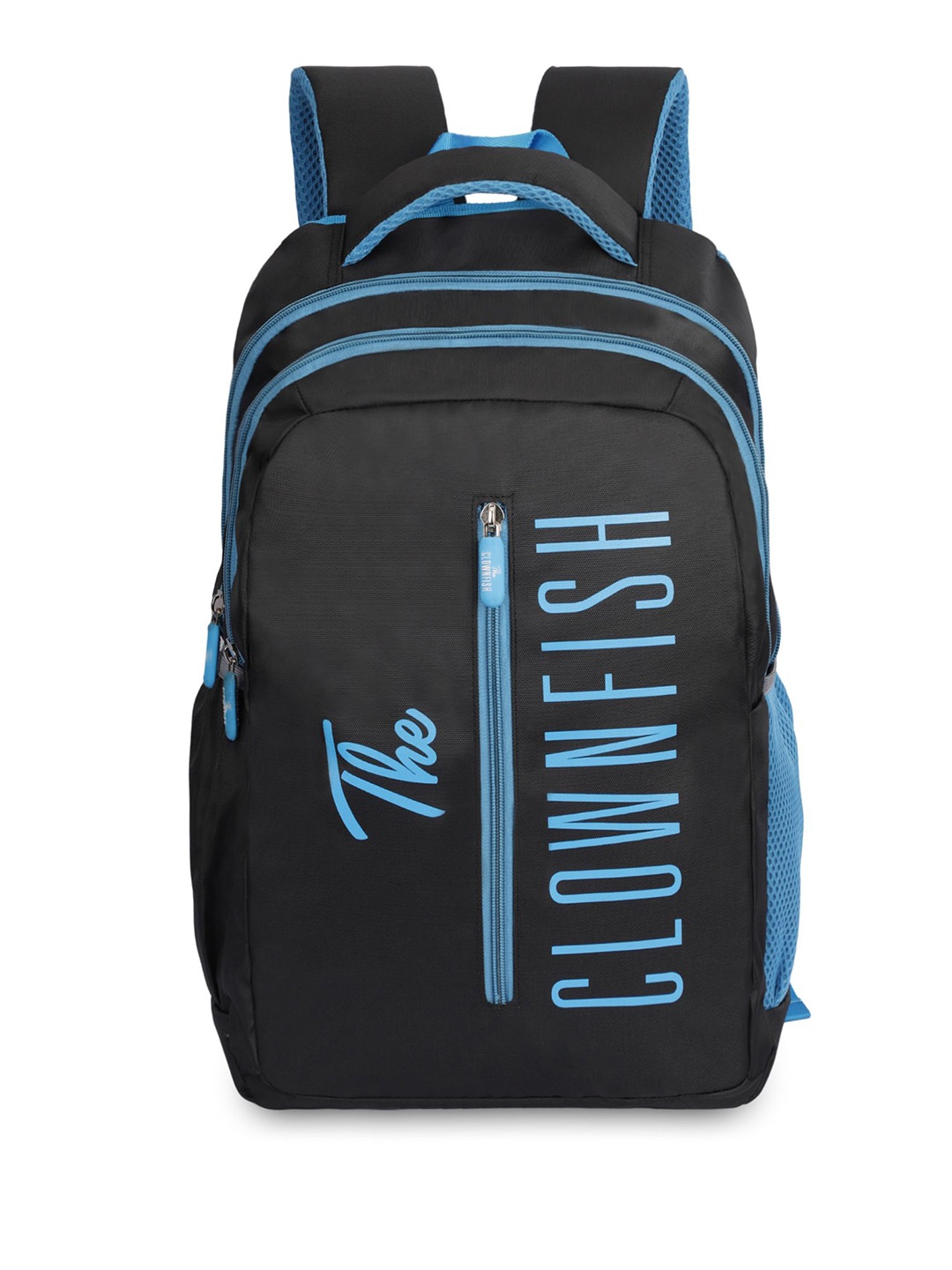 

THE CLOWNFISH Unisex Typography Backpack, Black