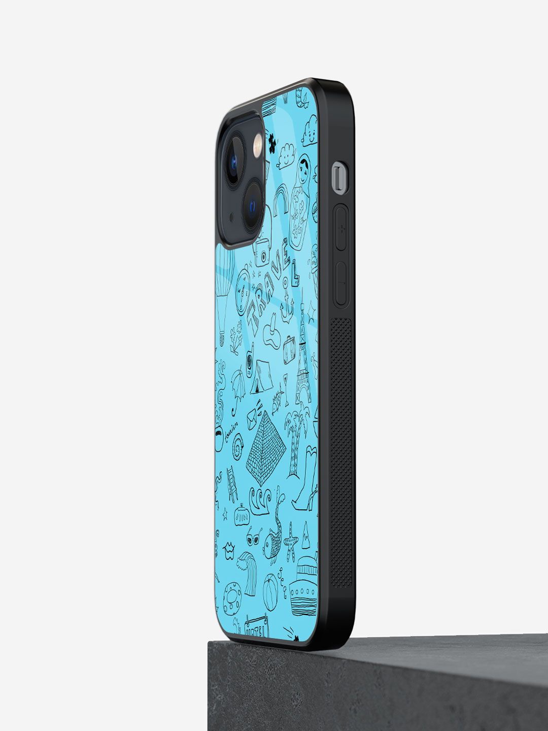 

macmerise Geometric Printed iPhone 13 Mini Back Case Mobile Accessories, Black