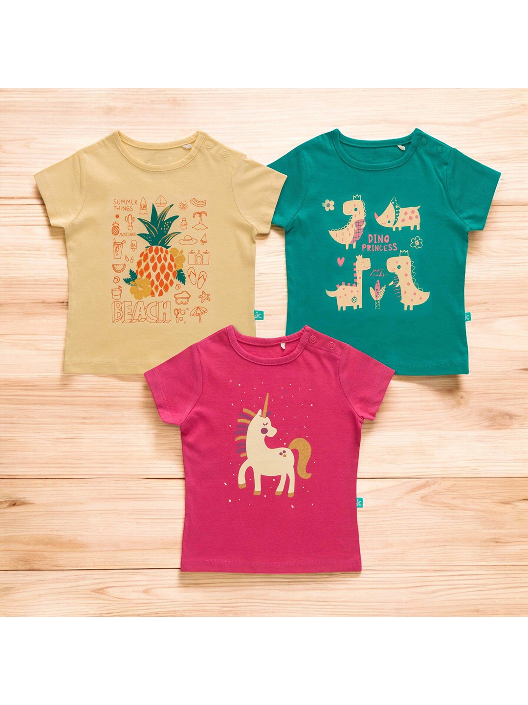 

BAESD Girls 3 Printed Applique T-shirt, Multi