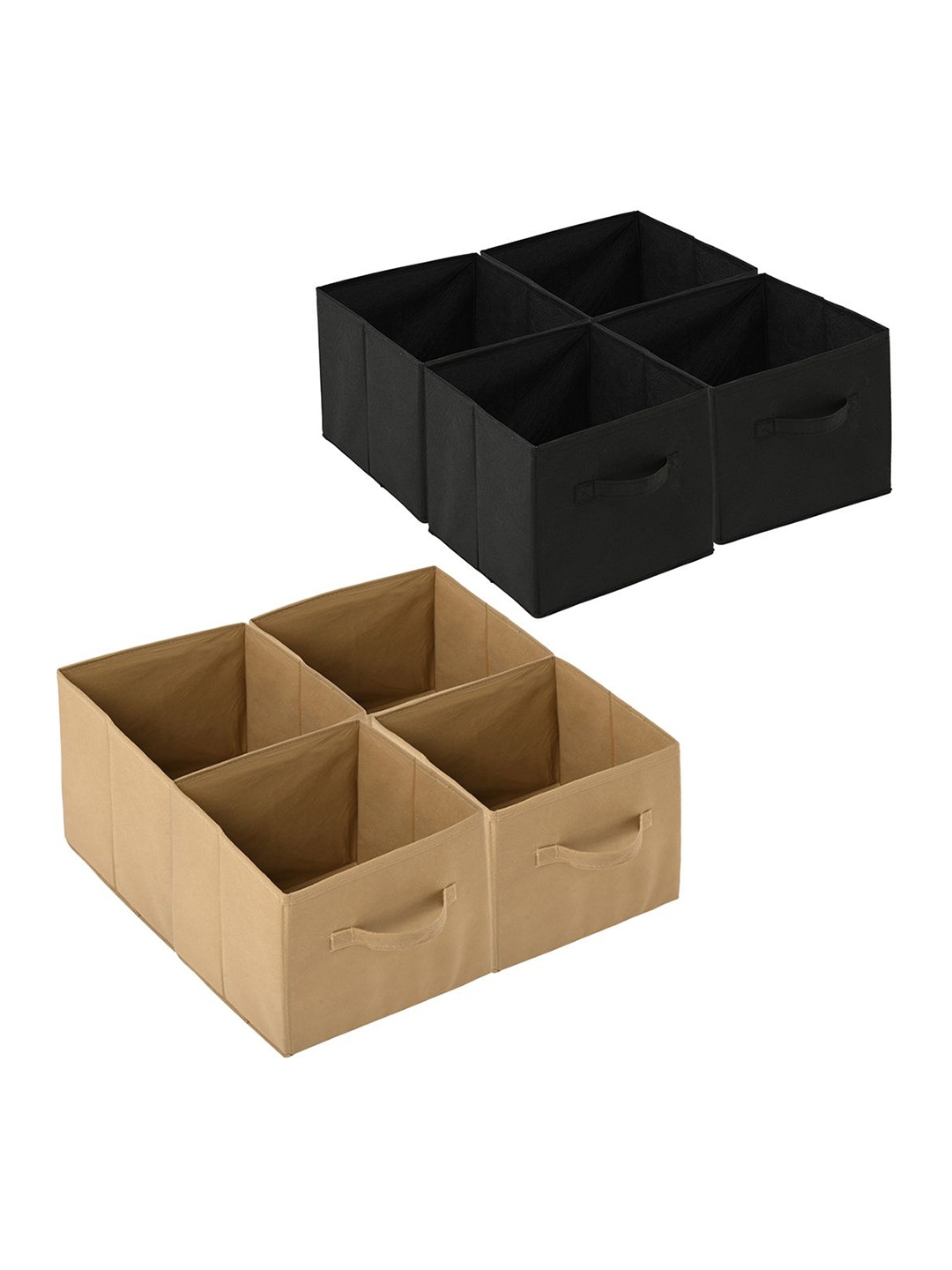 

Kuber Industries Black & Beige 8 Pieces Drawer Organiser