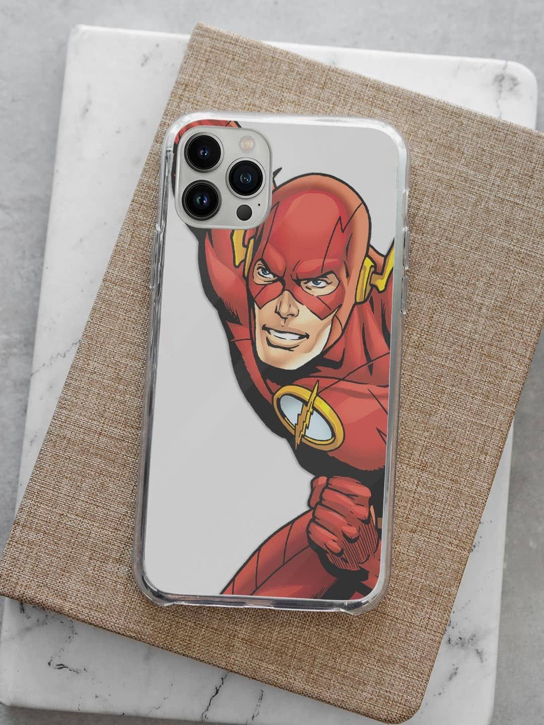 

macmerise Superhero Printed iPhone 13 Pro Back Case Mobile Accessories, Red